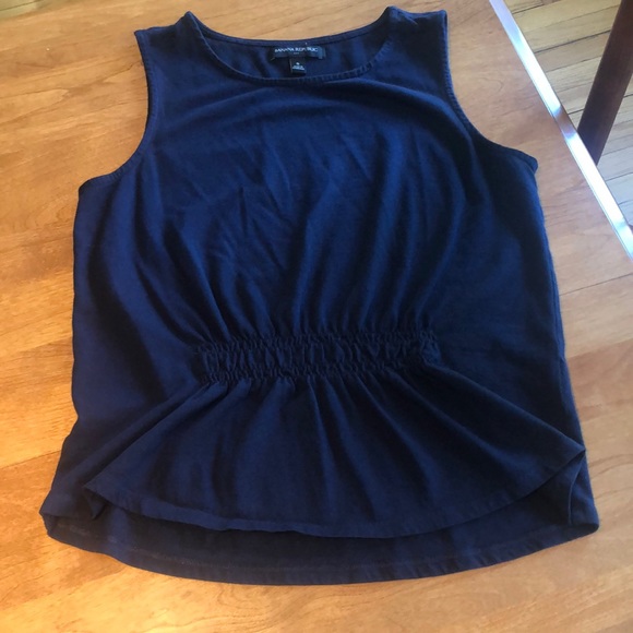 Navy cinched front tank - Picture 1 of 3